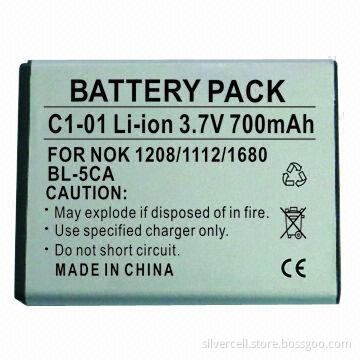 Li-ion Battery for Nokia BL-5CA, with 700mAh Capacity